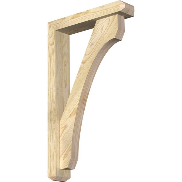 Ekena Millwork Legacy Craftsman Rough Sawn Bracket w/ Offset Brace, Douglas Fir, 4"W x 18"D x 30"H BKT0402X18X30LEC04RDF - main